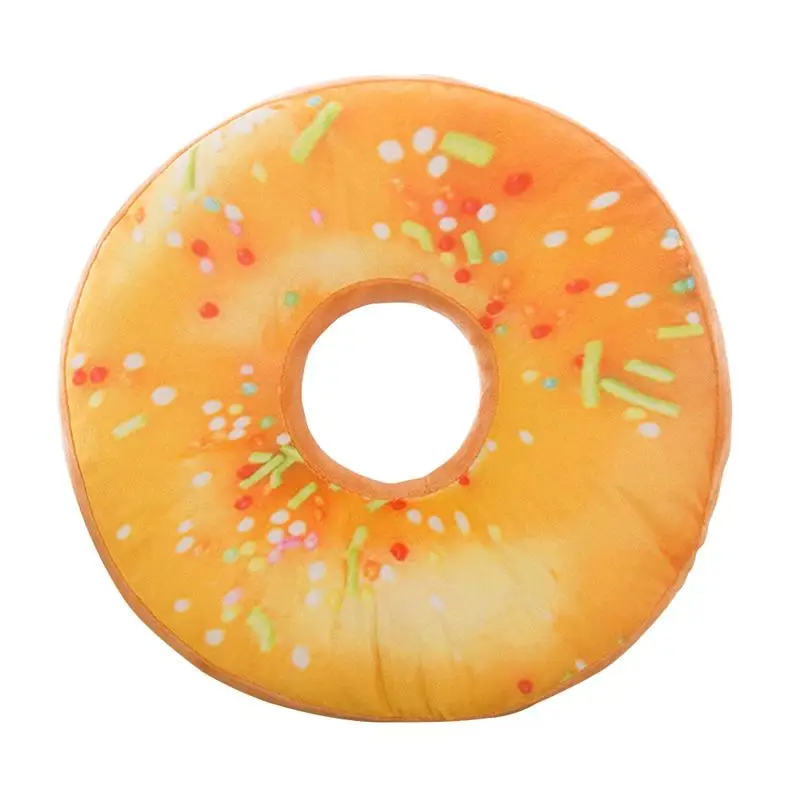 3D Donut Pillow Soft Cosy Seat Back Stuffed Cushion Doughnut Throw