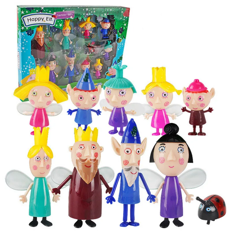 10pcs/set Cute 5-9CM Ben and Holly Little Kingdom Anime Action Figures Toy Cartoon Toys For Children