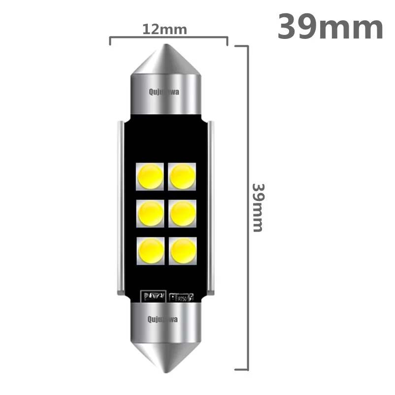 10 шт. 31 мм 36 мм 39 мм 41 мм супер яркий 3535 фишек светодиодный фестон лампа C5W автомобильный купольный светильник Canbus без ошибок авто Интерьер лампа для чтения