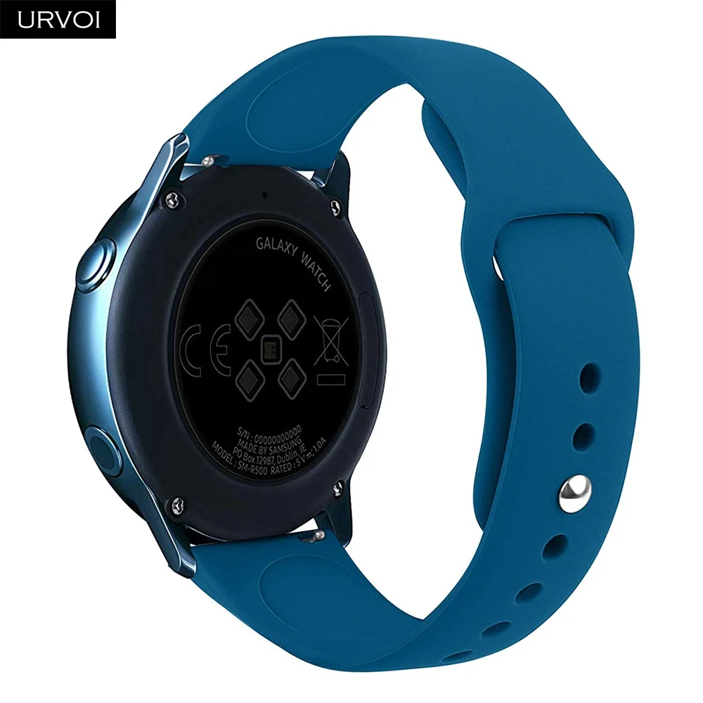 URVOI ремешок для Galaxy Watch Active/42 мм/46 мм спортивный силиконовый ремешок дизайн быстросъемные шпильки мягкая удобная замена - Цвет ремешка: Navy