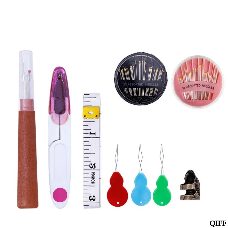 

Drop Ship&Wholesale Embroidery Stitching Hand Sewing Tools Set Finger Protector Hand Needles APR29
