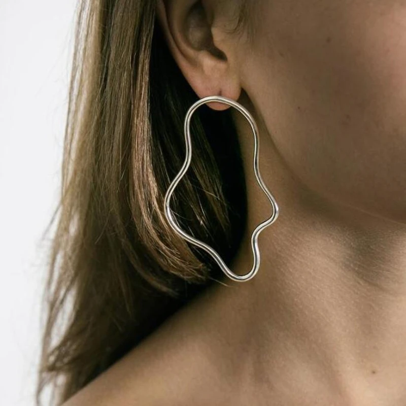 

JAVRICK 1 Pair Geometric Irregular Abstract Face Shape Drop Hook Earrings For Women