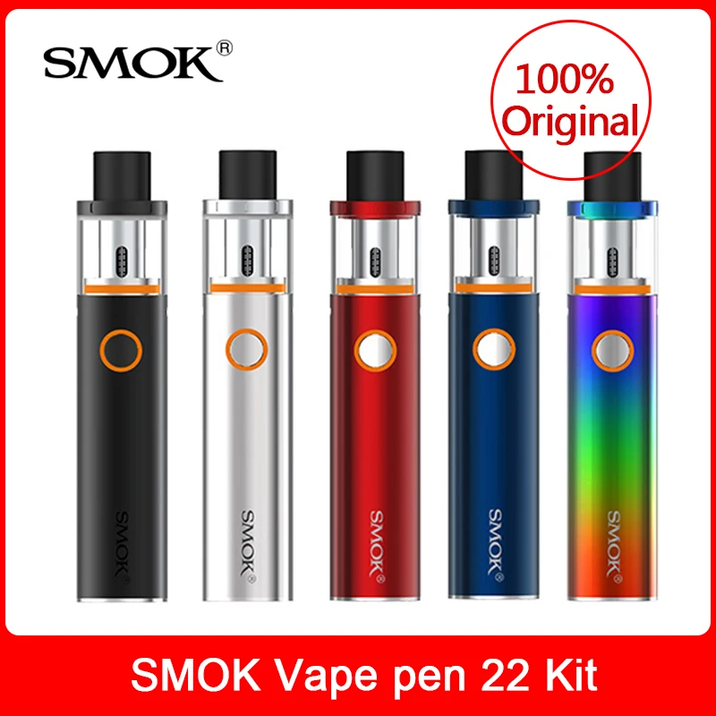 Original SMOK Vape pen 22 Kit with Built-in 1650mah Battery + 0.15/0.3ohm Dual Coils Atomizer Head For Electronic Cigarette Vape Original SMOK Vape pen 22 Kit with Built-in 1650mah Battery + 0.15/0.3ohm Dual Coils Atomizer Head For Electronic Cigarette Vape