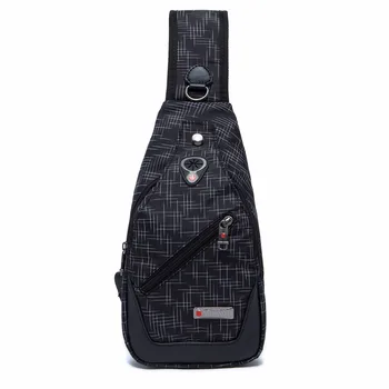 

2018 Swiss Brand Men's Chest Pack Waterproof Oxford Single Shoulder Oblique Cross Package Casual Messenger Bag for Men and Women