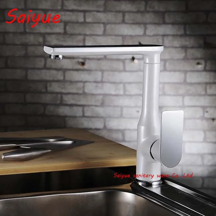 

Modern Style High Quality White 100% Solid Copper Hot And Cold Design Basin MIixer Tap Wash Vessel Faucet