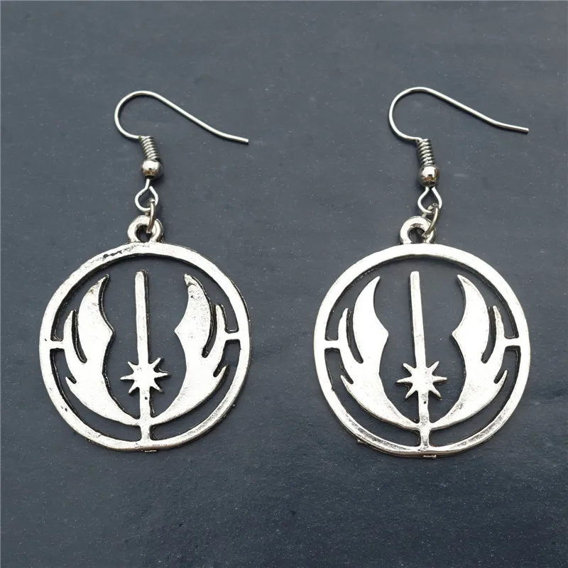 Zinc Alloy Star Wars Jedi Logo Earrings For Women Girls Gift Fashion