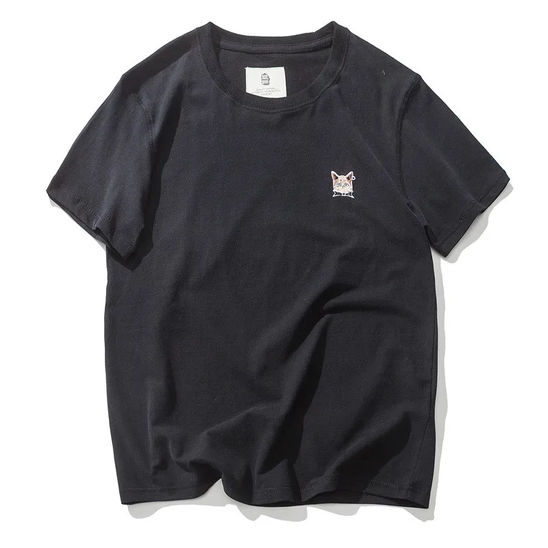 Летняя Однотонная футболка с короткими рукавами, Мужская футболка с круглым вырезом, пуловер с короткими рукавами, Молодежная Спортивная