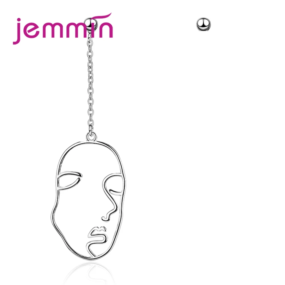 

JEMMIN Humen Face Shape Pendant Earrings European Styles 925 Sterling Silver Romantic Trendy Gift For Lover/Sister/Friend