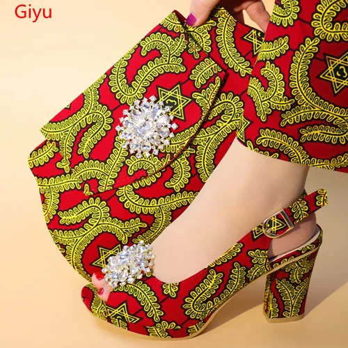 

doershow italian fashion shoes and bag set wholesale 2019 women wedding shoes and matching purse for women party!HHM1-19