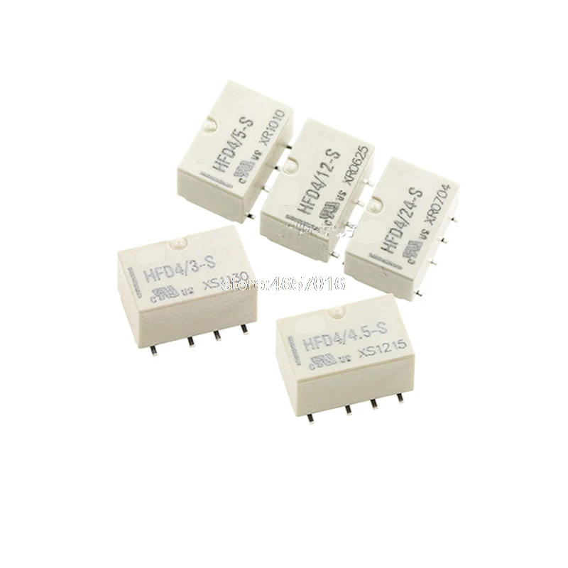 

10pcs/lot Signal Relay HFD4 / 3V, 5V, 9V, 12V, SMD 2A 8 feet