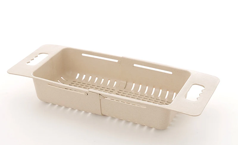LIYIMENG Kitchen Plastic Sink Drain Basket Rack Organizer Scalable Tableware Vegetable Fruit Rack Storage Drain11
