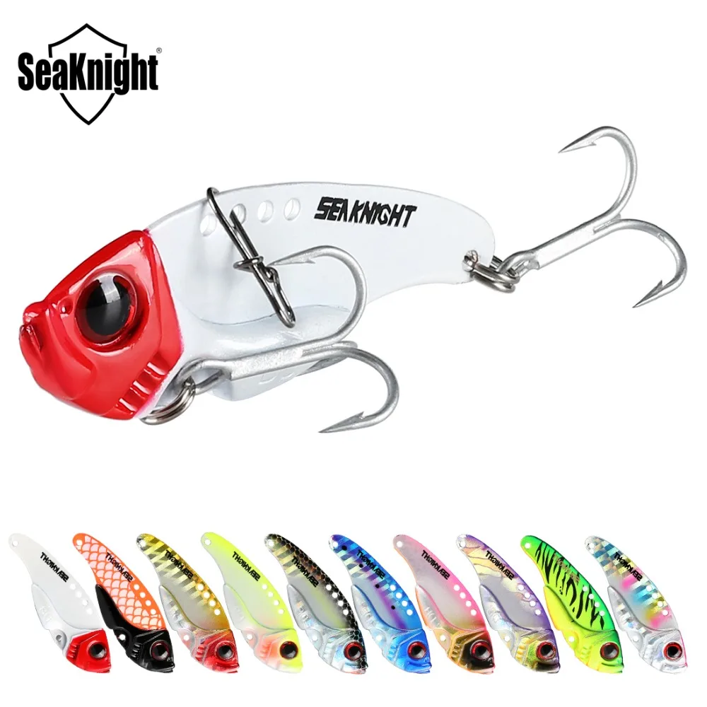 

SeaKnight SK201 VIB Sinking Fishing Lure 10pcs/lot 7g/42.5mm 10g/49mm Metal Vibrations Spoon Hard Baits With 2 VMC Hooks 3D Eyes