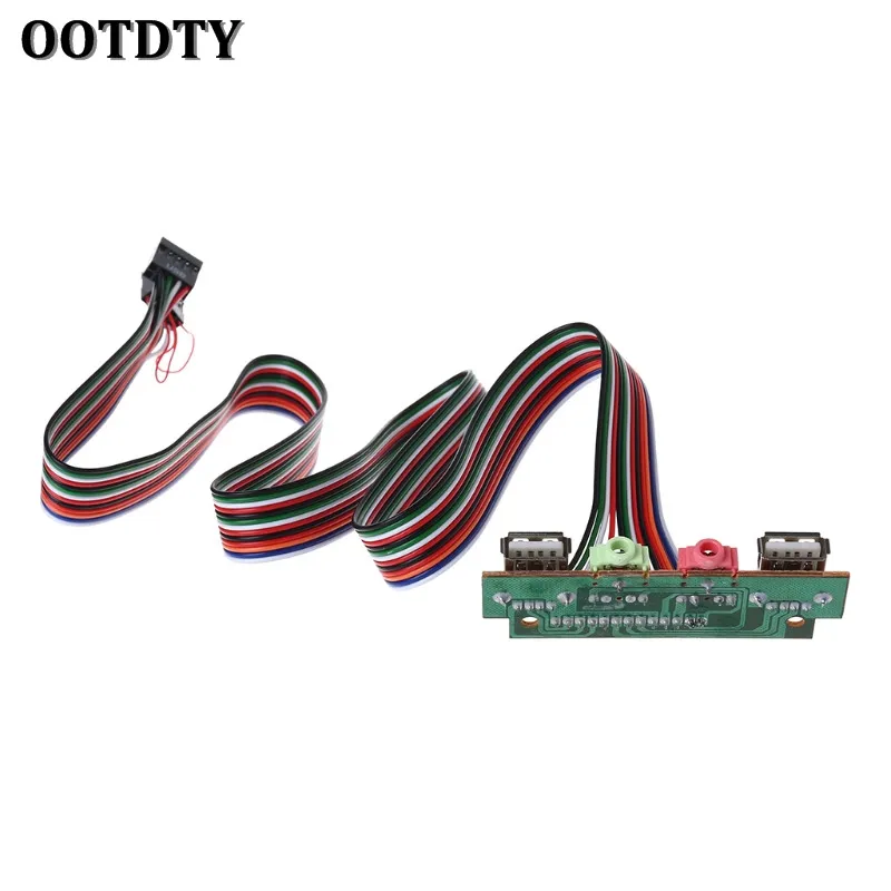 OOTDTY 2-портовый USB 2 0 чехол для компьютера Передняя панель аудио гнезда порта