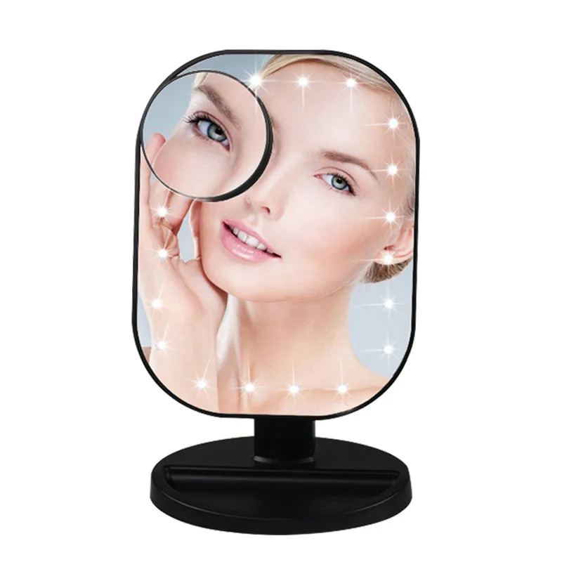20 LED light makeup mirror touch screen portable magnifying glass table lamp makeup mirror X10