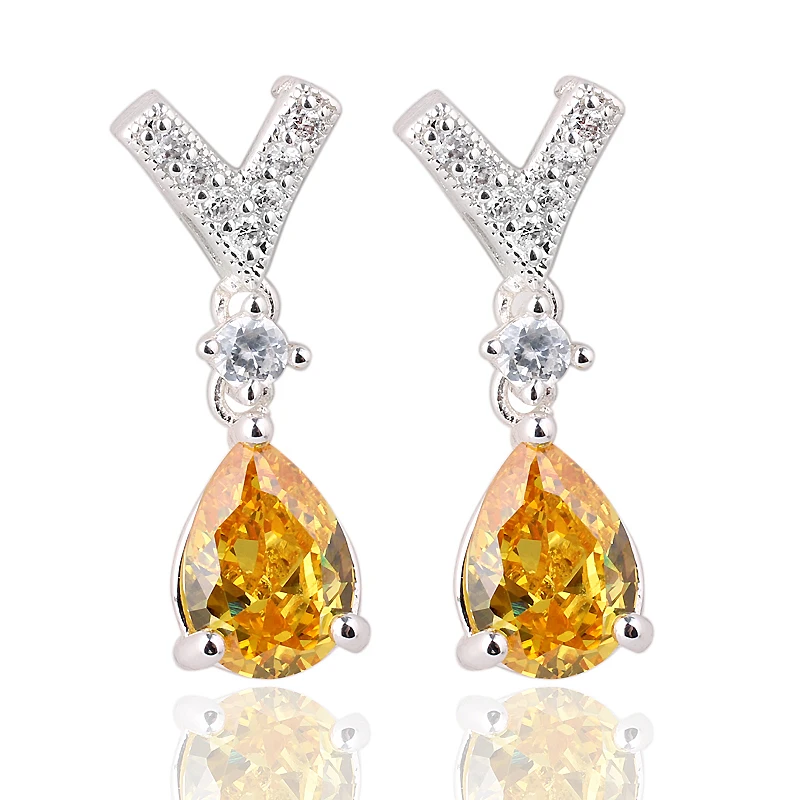 Beli Wanita Sterling Silver 925 Anting Menjuntai Y Gaya 8x10mm Pear Cut Cubic Zirconia Perhiasan Rhodium Disepuh E102 Online Wanita Sterling Silver 925 Anting Menjuntai Y Gaya 8x10mm Pear Cut Cubic Zirconia Perhiasan Rhodium Disepuh E102