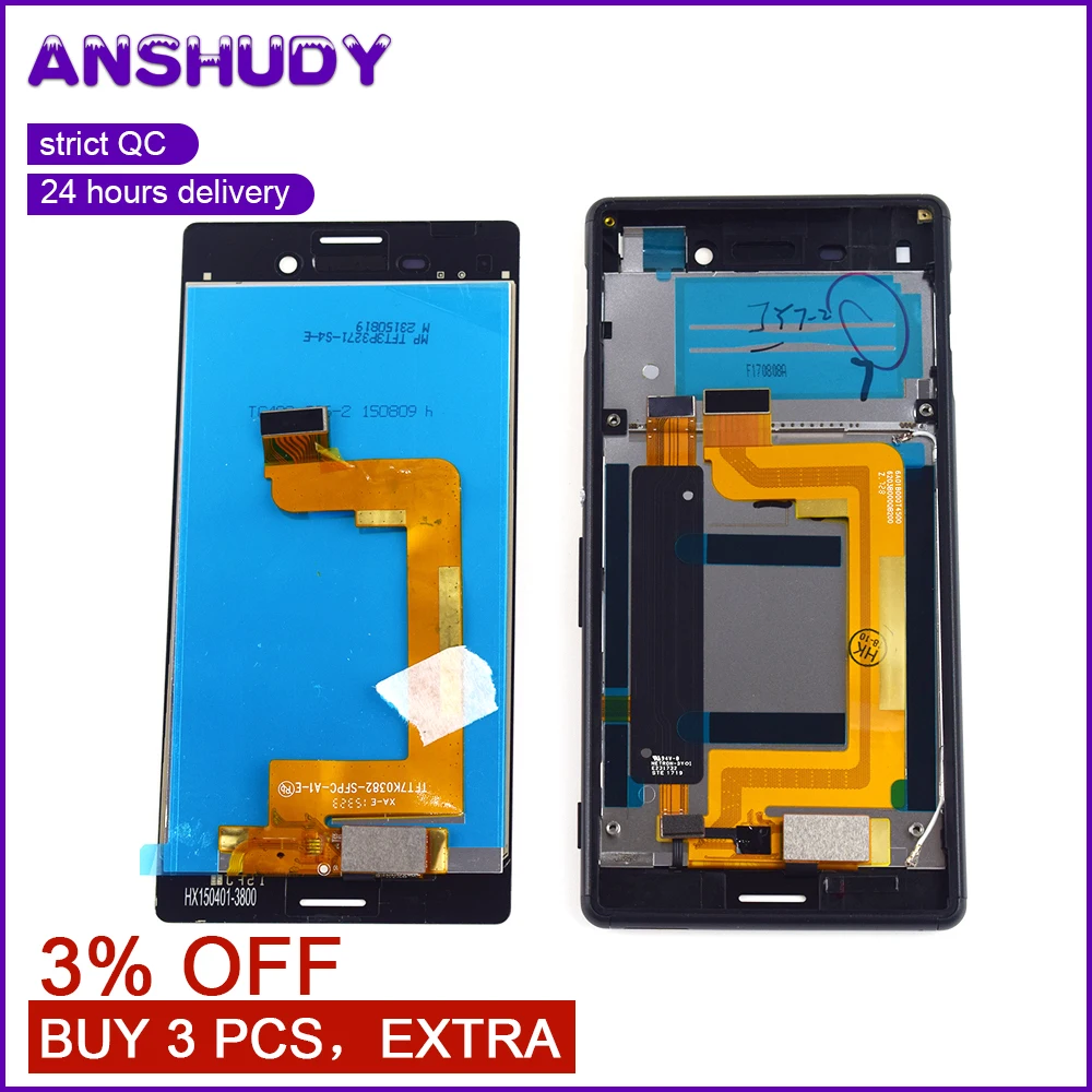 

For Sony Xperia M4 LCD Display Frame Touch Screen Digitizer Sensor Glass Assembly For Sony M4 Display Screen E2333