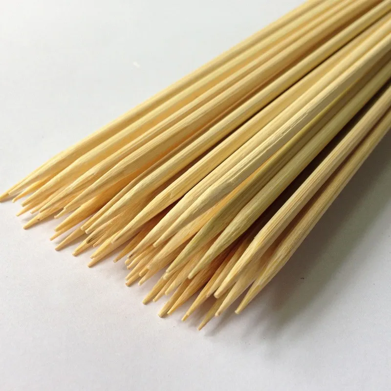 Лидер продаж 2X50 шт. Bamboo Шампуры 30 см одноразовые палочки натурального бамбука Принадлежности для шашлыков Шампуры(100 шт.) 12 дюймов Инструменты для барбекю