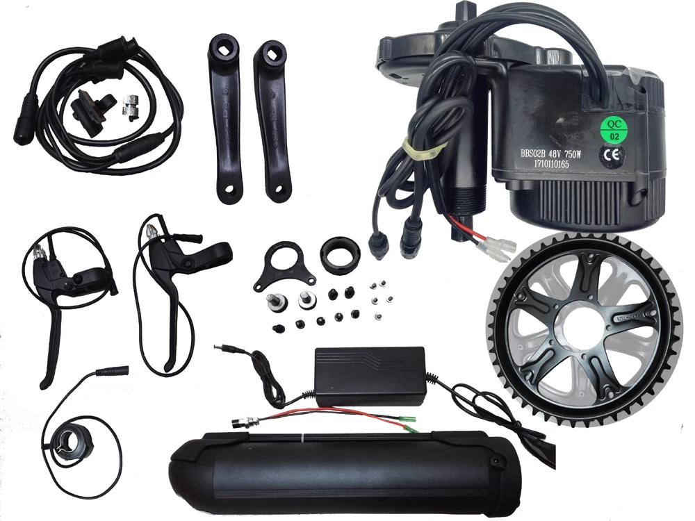 

EU Tax Free!Bafang bbs02 750w kit motor bici electrica con batteria with Lithium Battery downtube bottle battery 48V 15Ah
