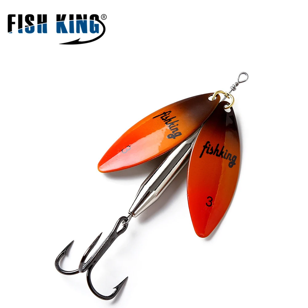 Mepps 1PCS 24G Spoon Spinne Fishing Lure Double Spinne Bait With Mustad