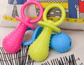 

2016 New Arrival Rubber Pacifier for Pet Toys Dog Cat Puppy Chew Toys with Bell Sound Inside