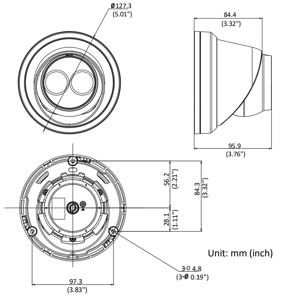  HIKVISION H.265 Camera DS-2CD2355FWD-I 5MP IR Fixed Turret Network Camera MINI Dome IP Camera SD ca