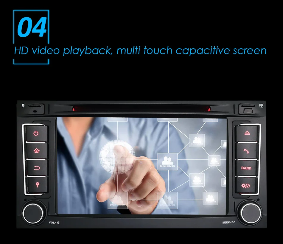 Discount Eunavi 2 Din Android 9 Car DVD Player GPS Navi For VW/Volkswagen/Touareg/Transporter T5 With Canbus Wifi Stereo Radio FM DSP RDS 8