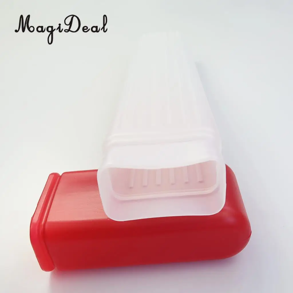 41x6cm Plastic Clear Knitting Needle Crochet Hook Tube Case Holder Storage Case 