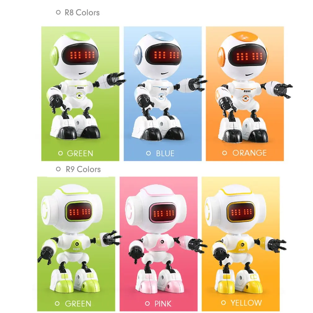 JJR R8 Touch Sensing LED Eyes RC Robot Smart Voice DIY Body Gesture Model Toy For Boys Children Adults Christmas Gift