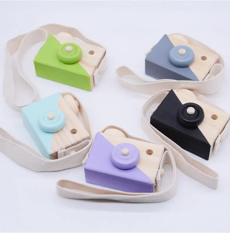 

Cute Wooden Toy Camera Baby Kids Hanging Camera Photography Prop Decoration Children Educational Toy Birthday Christmas Gifts