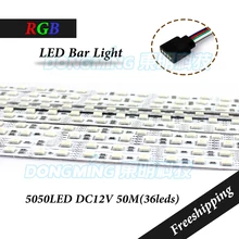 5 шт. 50 см 36led 12 в PCB led luces полоса 5050 rgb нет Водонепроницаемая светодиодная шина свет rgb