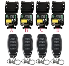 AC220V 1CH 10A RF Wireless Remote Control Relay Switch Security System Garage Doors Gate Electric Doors shutters