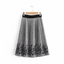 Горячая Распродажа, BB50-8486, модная плиссированная юбка в европейском стиле