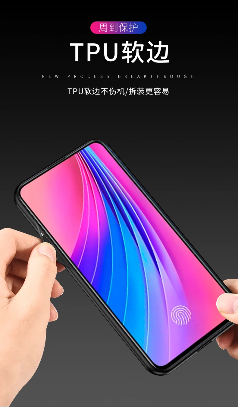 For VIVO V15 Pro Case Luxury Skin Coque Soft Silicone edge fabric back cover protective case for vivo v15pro full cover shell