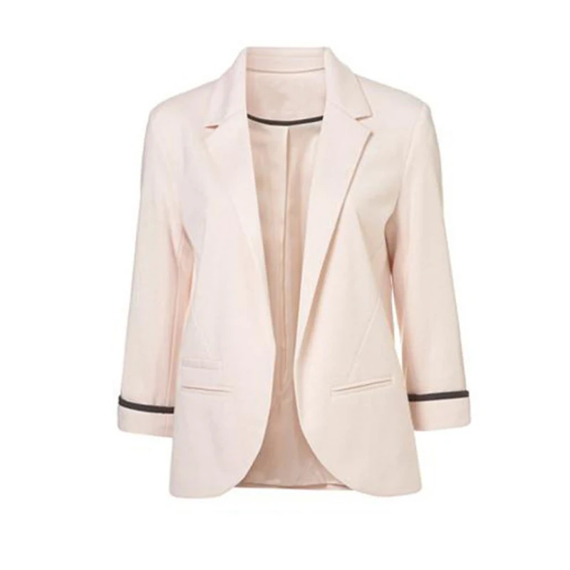 LARGERLOF Plus Size Blazer Women Three Quarter Ladies Blazer Slim Fit Simple Women Blazers And Jackets BR55002 LARGERLOF Plus Size Blazer Women Three Quarter Ladies Blazer Slim Fit Simple Women Blazers And Jackets BR55002