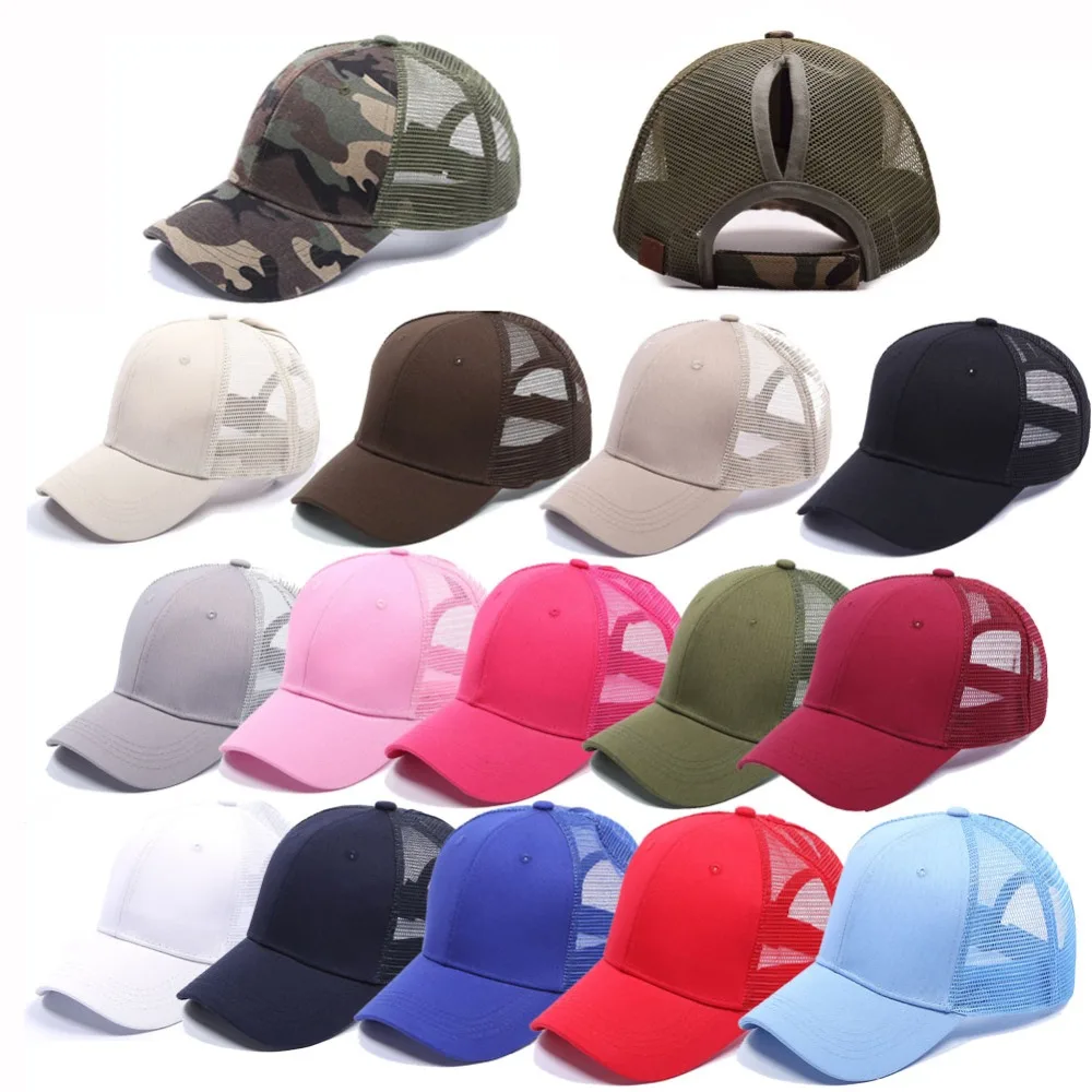 

Running Hats Women Men Summer Breathable Mesh Sport Hat Messy Adjustable Sport Climbing Cycling Caps