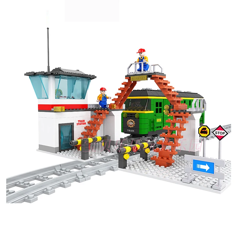 

Ausini Train building block set transportation train model toy 3D Construction Brick Educational Hobbies Toys for Kids