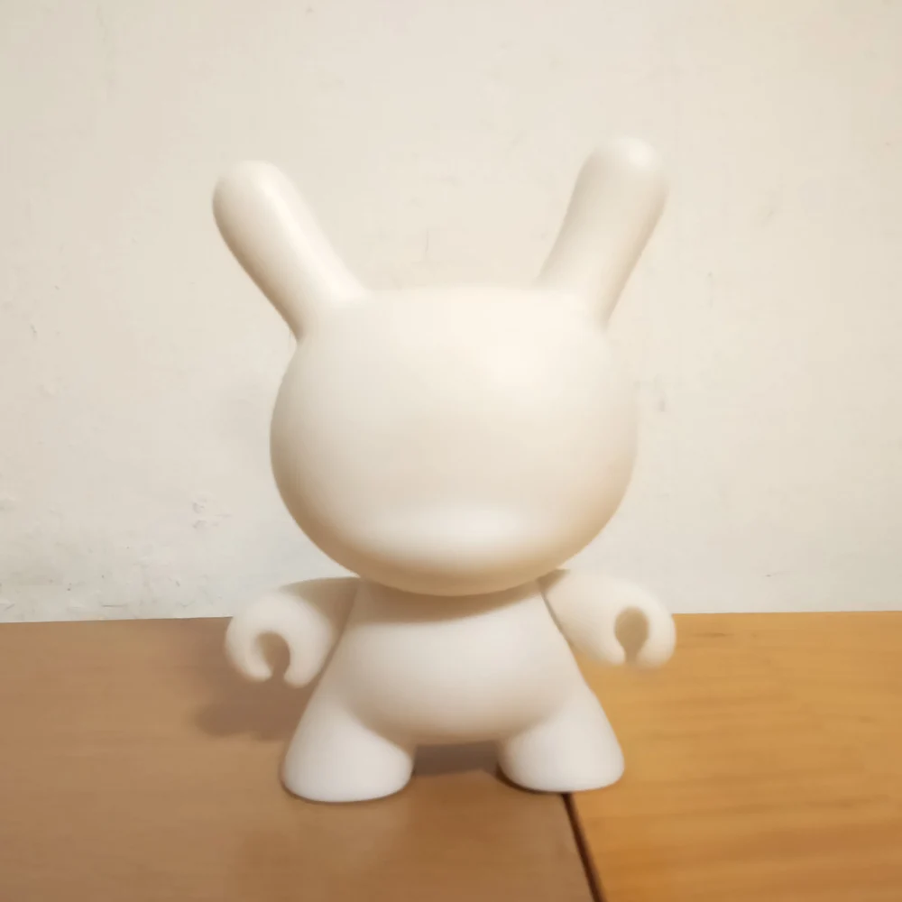 1pc 4inch Kidrobot Dunny DIY Paint Vinly Doll Action Figure White Color With Opp Bag