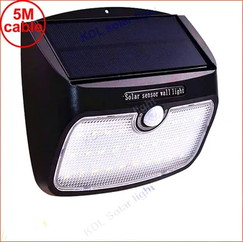 

48 LED 900lm Solar indoor Light PIR motion radar smart led lamp switch o to 5M cable street wall outdoor light for