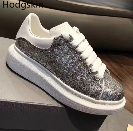 

The latest spring summer design popular fashion trend thick shiny beautiful ladies shoes women casual flat loafer shoes