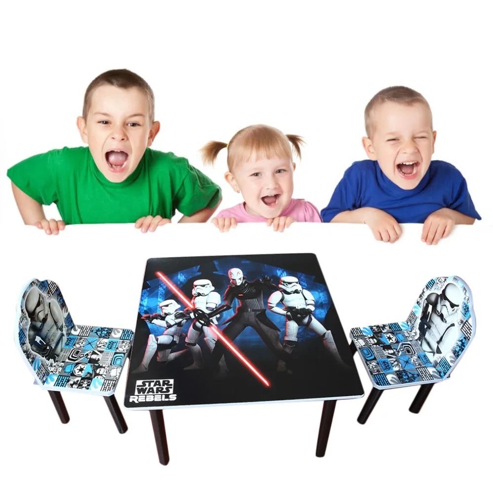 

Cartoon Mouse Kids Bedroom Studying Eating Table and Chairs Set Childrens Furniture Sets with Cute Cartoon Pattern