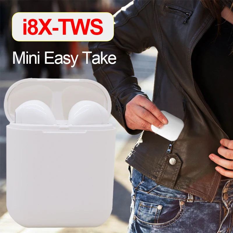 I8X TWS Twins настоящие беспроводные наушники мини музыка Bluetooth гарнитура с зарядным