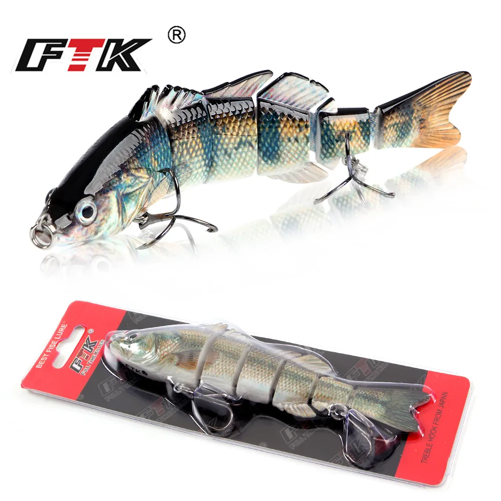 

FTK 150mm/40g Sinking Wobblers Multi Jointed Swimbait Hard Bait 6-Segments 3D Eyes Fishing Lures Isca Minnow Fishing Tackle