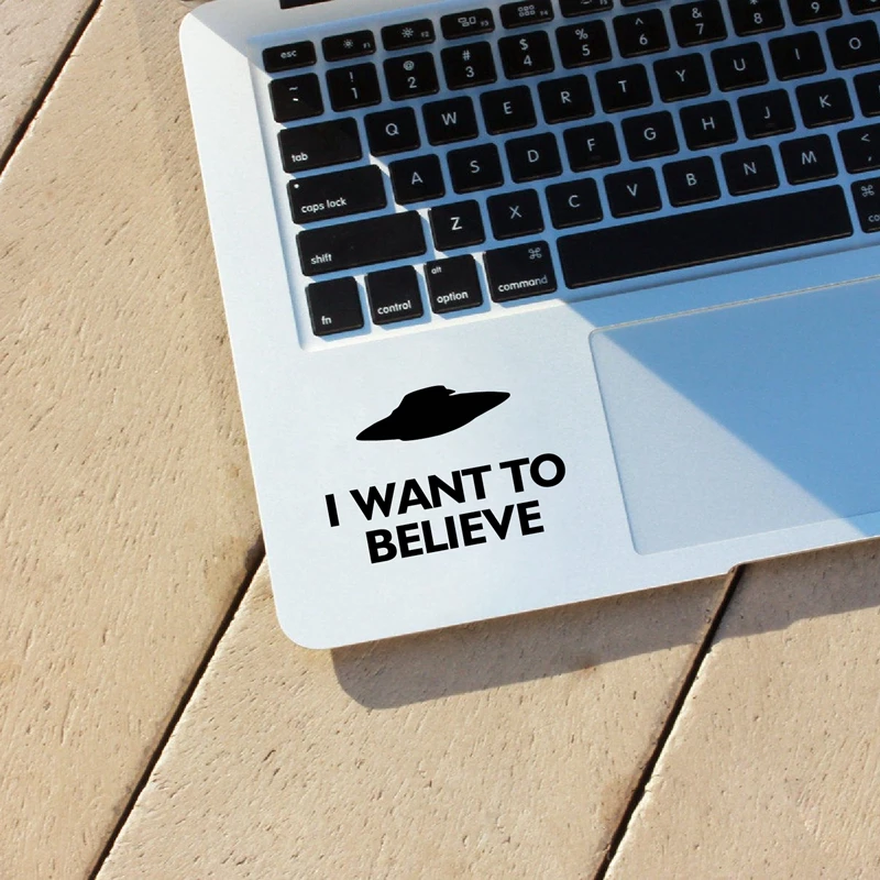 INDIGOS UG Adesivo Auto - Sticker - Auto - JDM - Die Cut - I Want TO Believe Alien UFO X Files Decal Car Sticker - Nero - 104mmx88mm