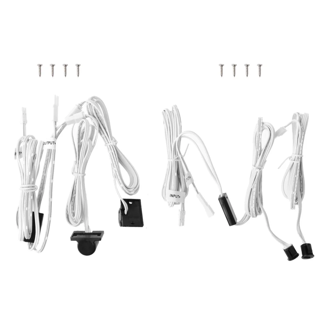 

Double Head Gated Sensor Switch DC 12V24V 4A Cabinet Closet Dual Switch 8cm Sense Distance