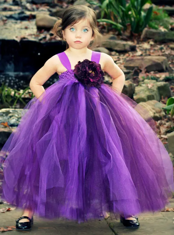 Uva púrpura y tejido vestido tutú de las peonía púrpura y arco decoración de lazo, cumpleaños de los niños, vestido de fiesta, verano|girls dress|tutu dresschildren birthday - AliExpress