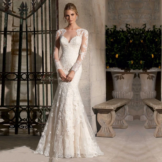 Vestidos De Noiva Sereia Modest Long Sleeve Lace Wedding Dress 2017 Vestidos De Noiva Sereia Modest Long Sleeve Lace Wedding Dress 2017 Y Mermaid Robe