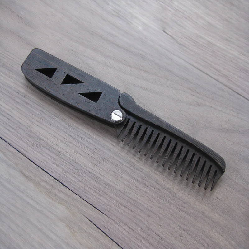 ZGTGLAD 1 шт. деревянный складной гребень для бороды карманный размер усы и гребни для волос Антистатический гребень для мужчин и женщин инструменты для ухода за волосами