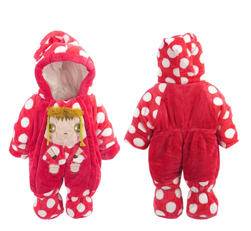 2017 Winter Thick Warm New Baby Boy Girl Rompers Unisex Newborn Infant Long Sleeve Hooded Climbing Clothes 0-1 Years Old Outwear01