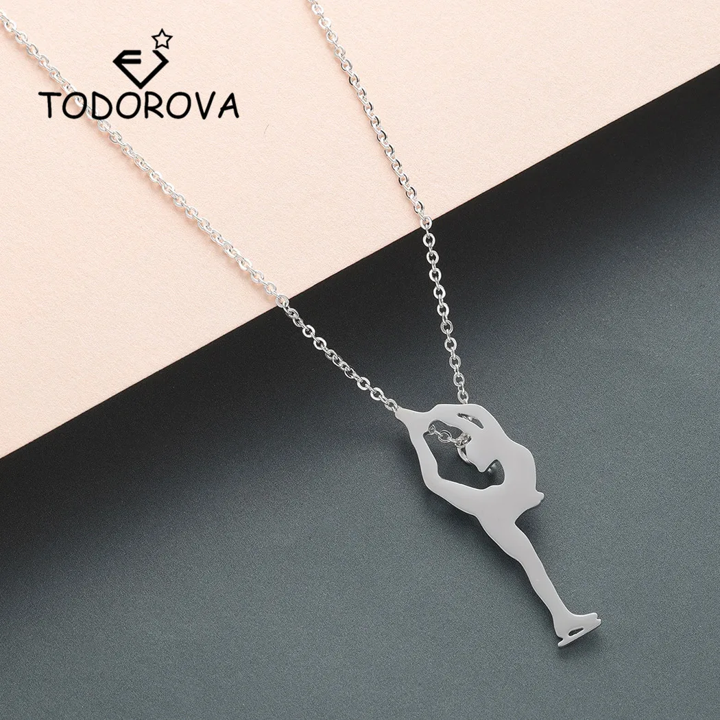 Женское Ожерелье Todorova Фигурное фигуристки подвеска из розового золота 2018 пробы