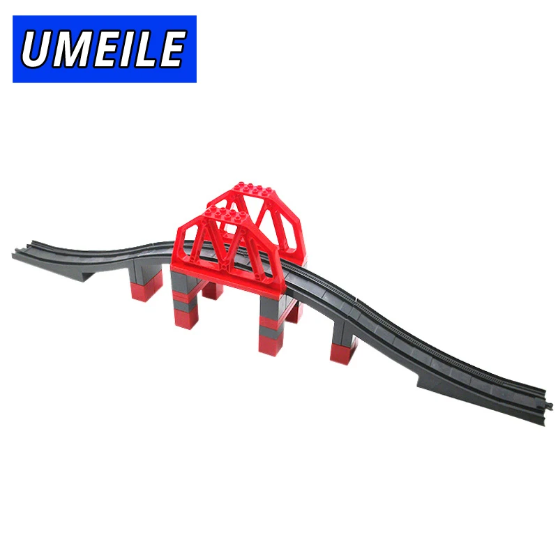

UMEILE Train Original City Viaduct Structures Highway-Bridge Big Building Block Railway Set Toys Compatible with brick